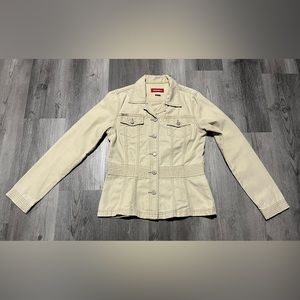 Union Bay Beige/Khaki Utility Button Up Jacket - Women’s Sz Medium